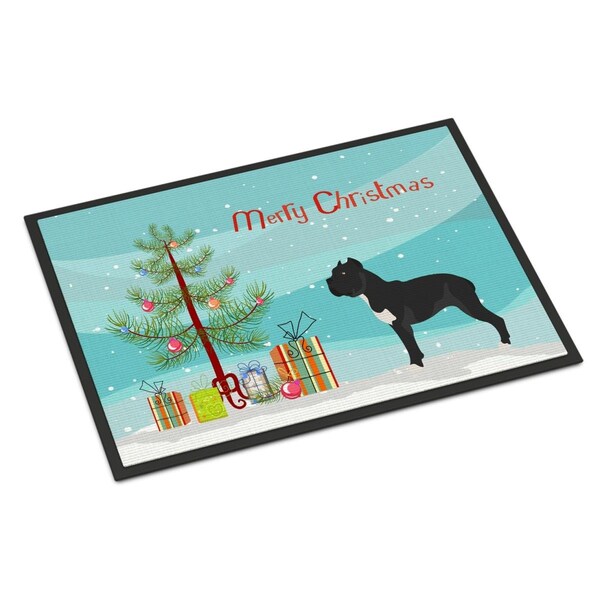 Carolines Treasures Cane Corso Christmas Indoor or Outdoor Mat - 18 x 27 in. BB8507MAT - main